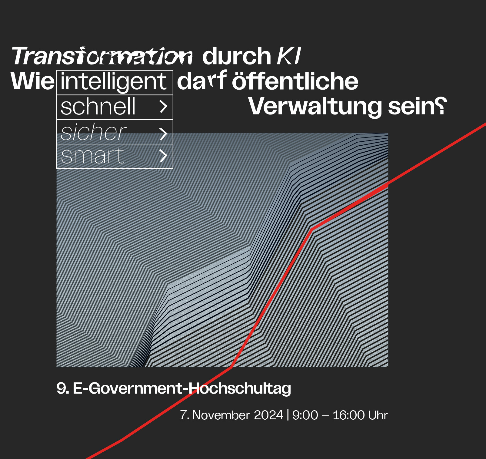 Header image of the theme: Transformation through AI: How intelligent should public administration be?